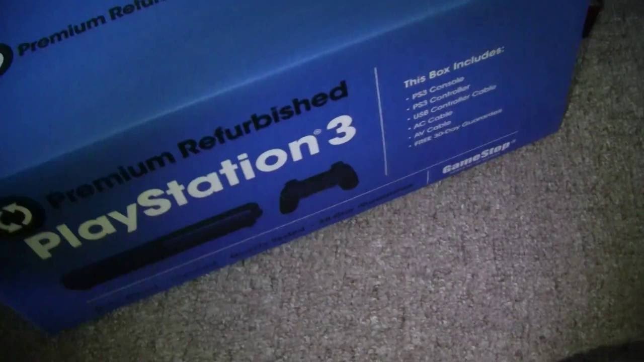 Sony PlayStation 3 Slim 120GB Gaming Console & Blu-ray Player GAMESTOP  REFURBISHED + 1 DUALSHOCK