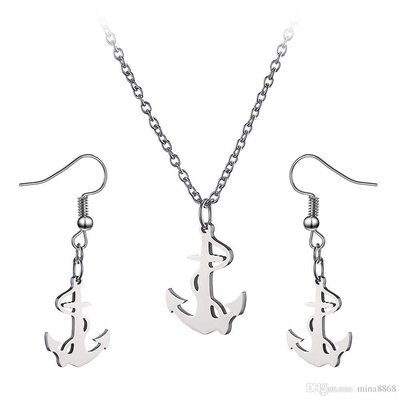 Chaine Pendentif avec Bouches D&#39;Oreilles -Sailor Anchor