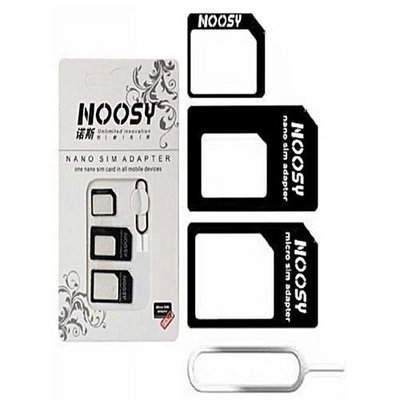 Nano + Mini + SIM Card Adapter 3 Unites + 1 Slot Remover - Toutes Dimensions SIM Adapter