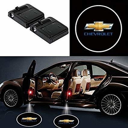 CHEVROLET Logo Projecteur LED Autocollant UNIVERSELLE Embleme - 3 Battery AAA NON INCLUS - Car Design Projector Laser OEM51