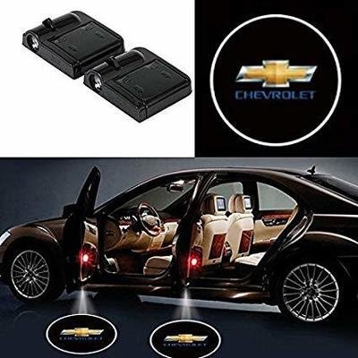 CHEVROLET Logo Projecteur LED Autocollant UNIVERSELLE Embleme - 3 Battery AAA NON INCLUS - Car Design Projector Laser OEM51