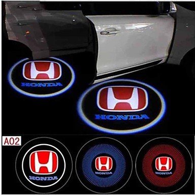 HONDA Logo Projecteur LED Autocollant UNIVERSELLE Embleme - 3 Battery AAA NON INCLUS - Car Design Projector Laser OEM15