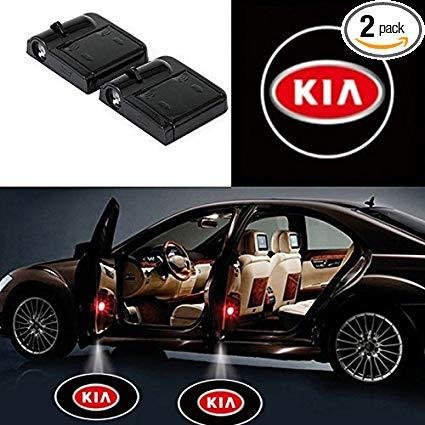 KIA Logo Projecteur LED Autocollant UNIVERSELLE Embleme - 3 Battery AAA NON INCLUS - Car Design Projector Laser OEM37
