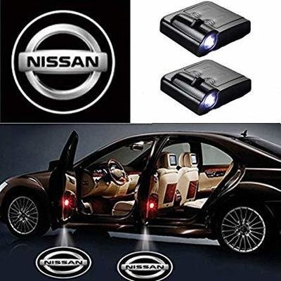 NISSAN Logo Projecteur LED Autocollant UNIVERSELLE Embleme - 3 Battery AAA NON INCLUS - Car Design Projector Laser OEM27