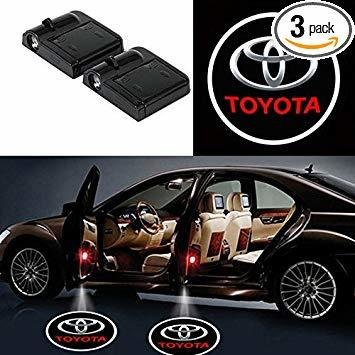 TOYOTA Logo Projecteur LED Autocollant UNIVERSELLE Embleme - 3 Battery AAA NON INCLUS - Car Design Projector Laser OEM19