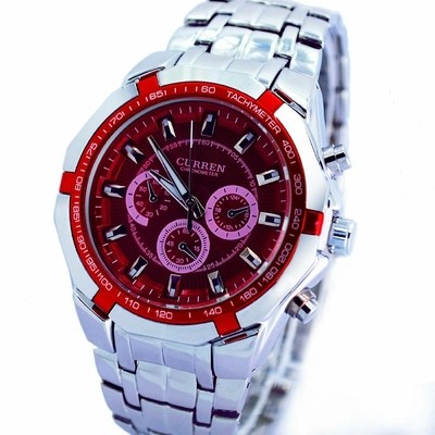 Montre Tuff Guy Silver Rouge Analog Watch - Readeel