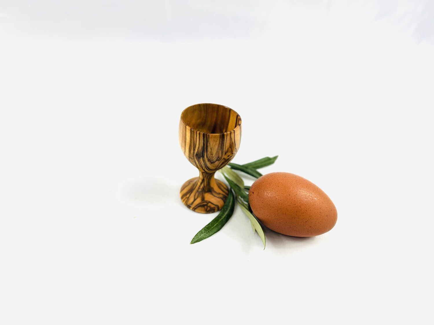 Coquetier en bois d'olivier artisanale sans aucun traitement 