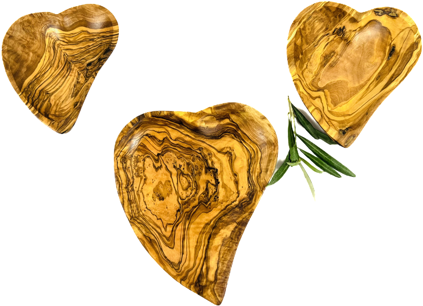 Série de 3 ramequins coeur