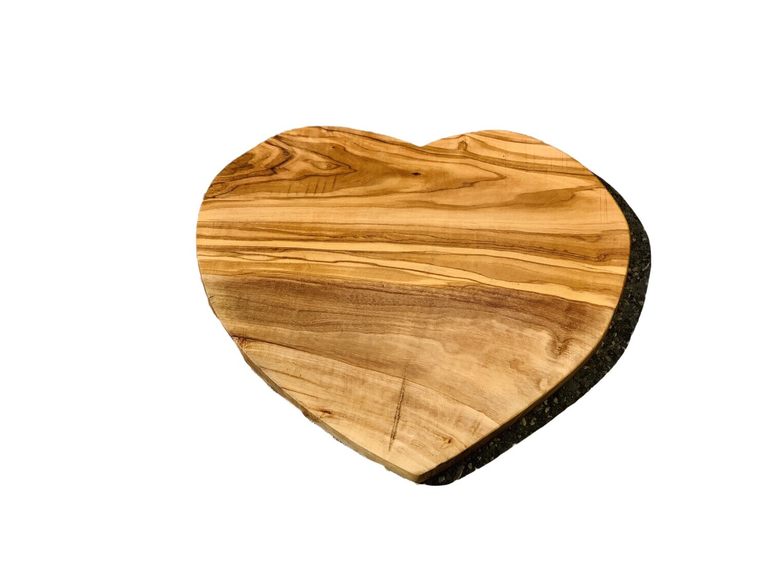 Dessous de plat format Coeur en bois d'olivier artisanale sans aucun traitement 