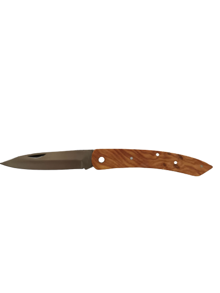 Couteaux pliants &quot;Cotellerie d&#39;oC&quot; avec manche en bois d&#39;olivier , modèle: 1