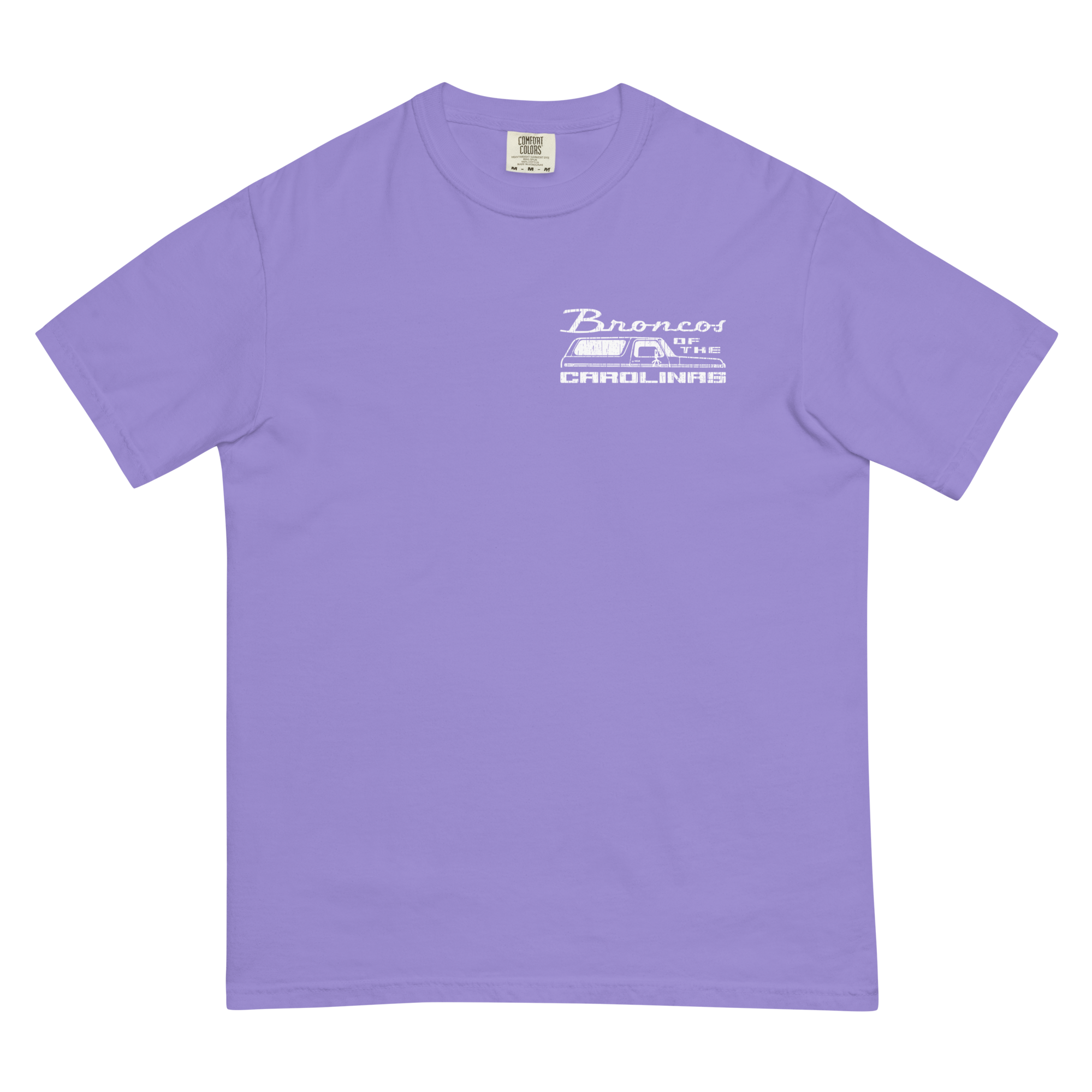 purple broncos shirt