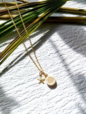 White Sand Starfish Necklace