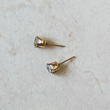 Theia White Topaz Studs