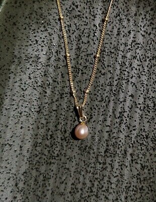 Shinju Pearl Rose Necklace