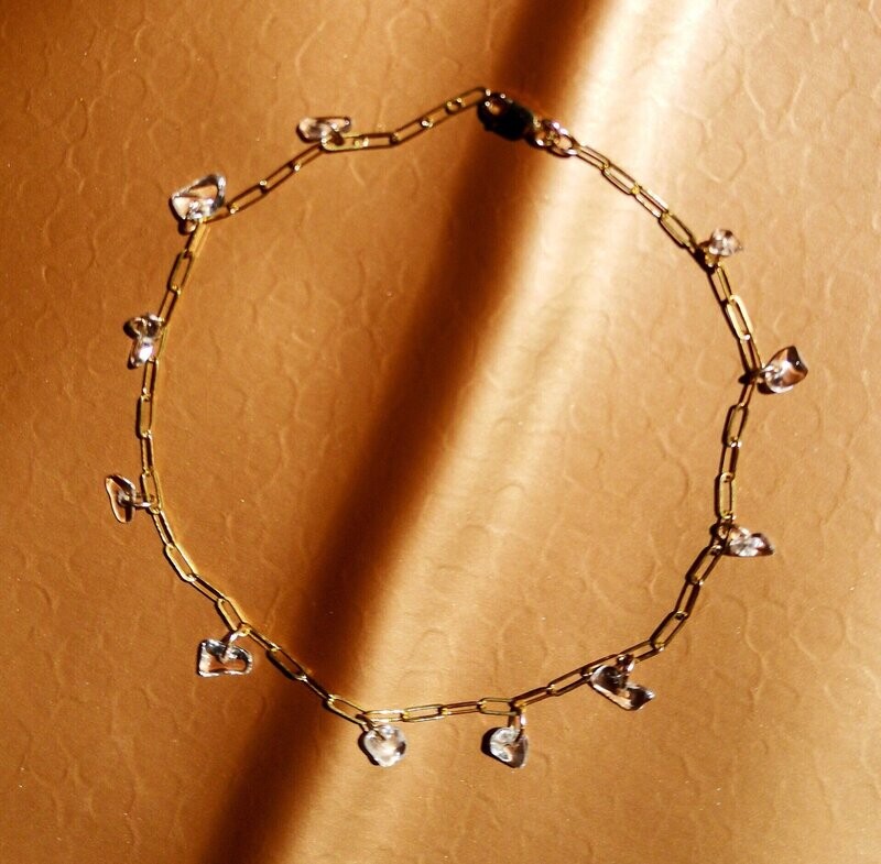 Theia Drawn Crystal Quartz Anklet