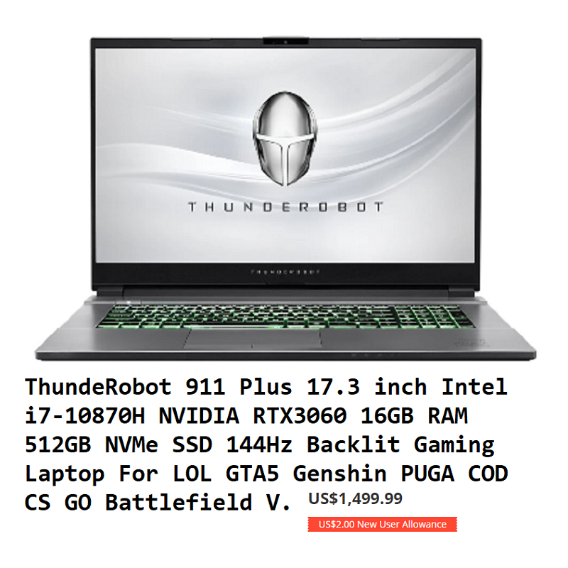 ThundeRobot 911 Plus 17.3 inch Gaming Laptop