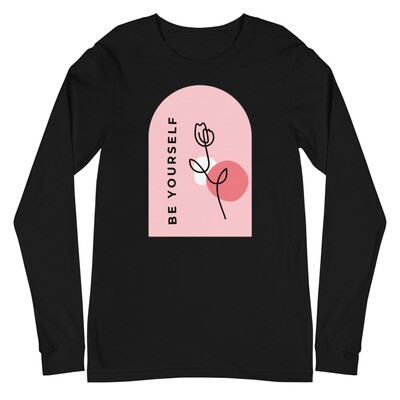 T-shirt Long Sleeve &quot;BE YOURSELF&quot; Text design