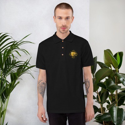 Doge Coin Embroidered Polo Shirt