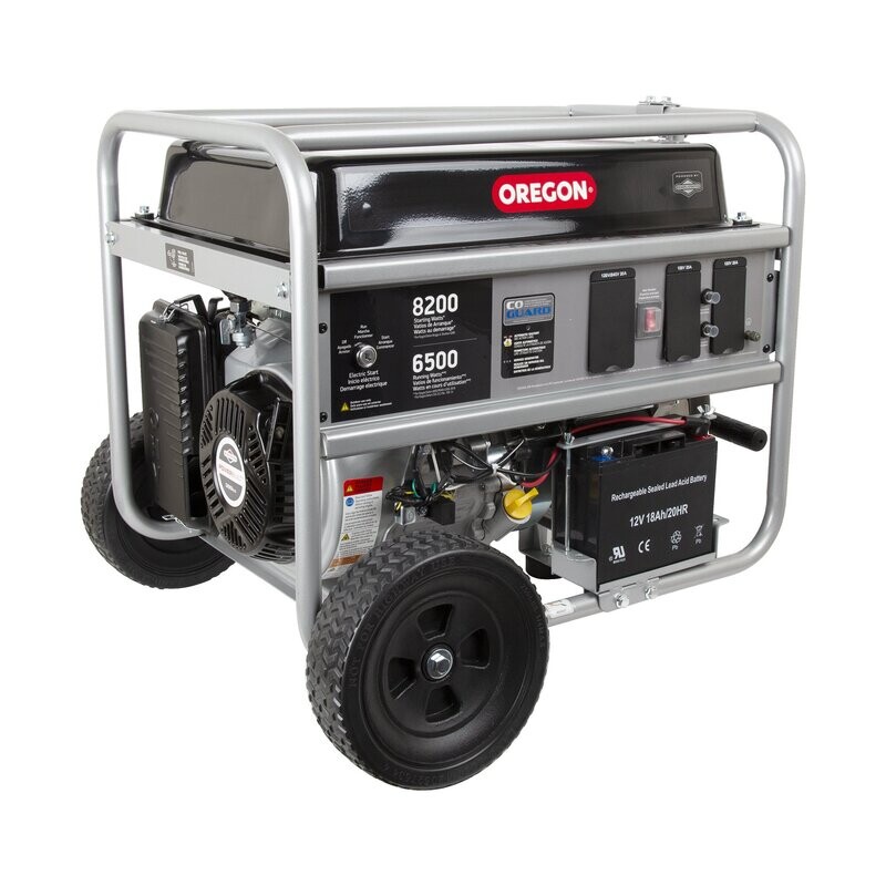Oregon 6500W Portable Generator, Electric Start - Powered by Briggs &amp; Stratton