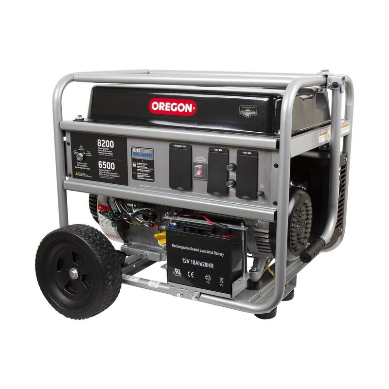 Oregon 6500W Portable Generator, Electric Start - Powered by Briggs &amp; Stratton