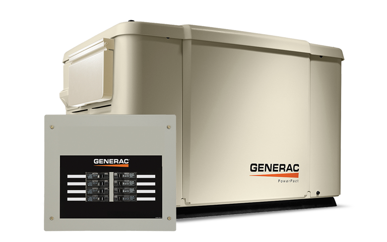 Generac Powerpact 7.5KW (6998) Home Backup Generator With 50 Amp 8-Circuit Automatic Transfer Switch