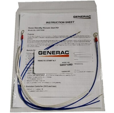 Generac 7109 Two Wire Remote Start Kit Generac 7109 Two Wire Remote Start Kit