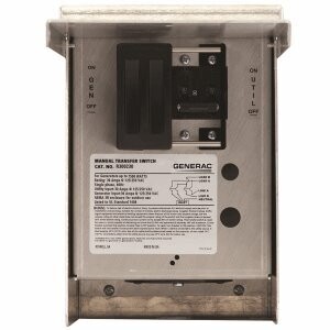 Generac 30 AMP NEMA 3R (1-2 CIRCUITS) MANUAL TRANSFER SWITCH  6377