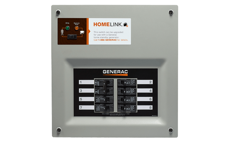 Generac 9855 Homelink 50A Upgradeable Manual Transfer Switch Kit