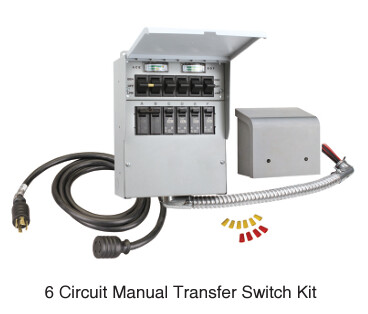 Kohler 6 Circuit Manual Transfer Switch Kit 37 755 06-S