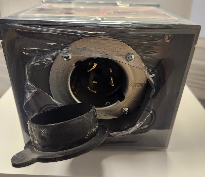 Generac 50A Resin Power Inlet Box NEMA 3R Bottom Connection with Cover 6338
