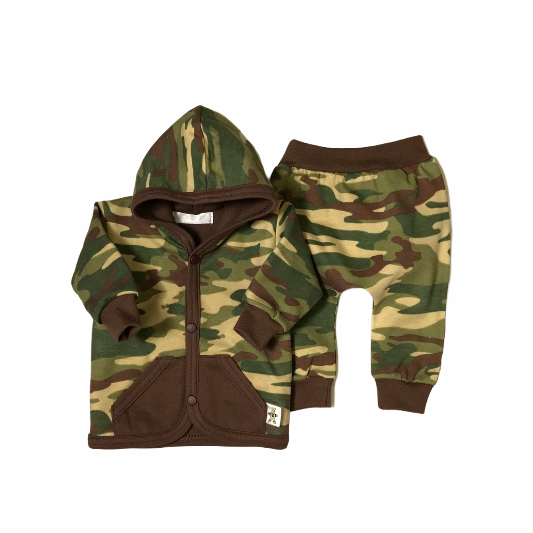 Camouflage Hooded Jacket & Harem Pant