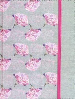 BIBLIA DE APUNTES RVR60/GRIS Y FLOREADO/TELA
