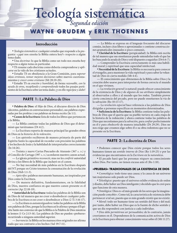 GUÍA LAMINADA PARA TEOLOGÍA SISTEMÁTICA