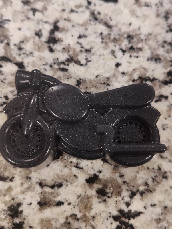 Black motorcycle soap bars