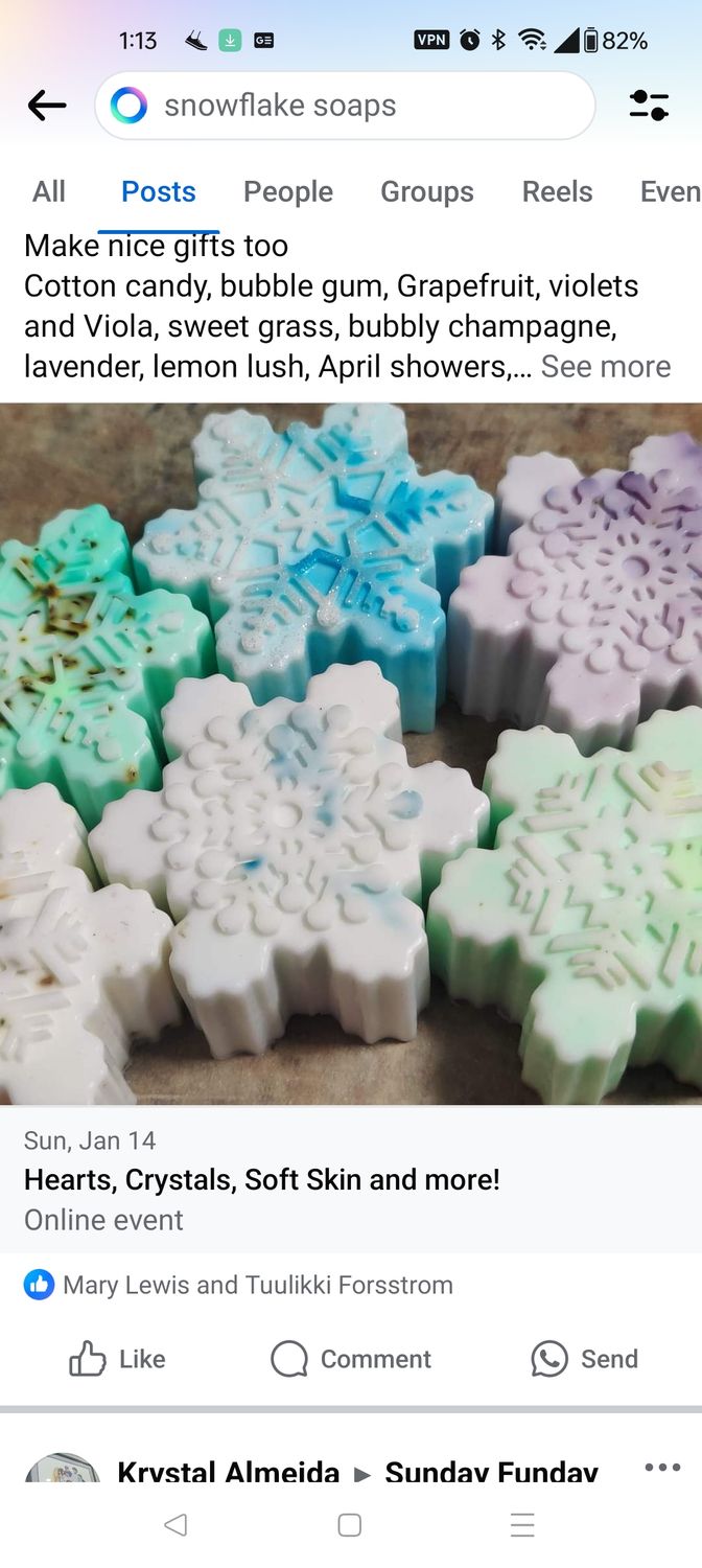 Snowflake soap bars