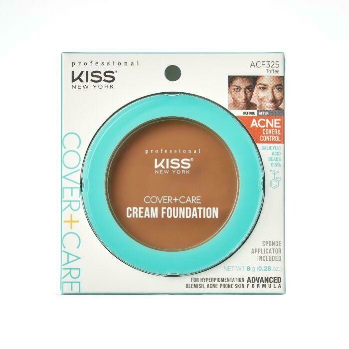 Kiss Professional Cover+Care Cream Foundation, Color: TOFFEE