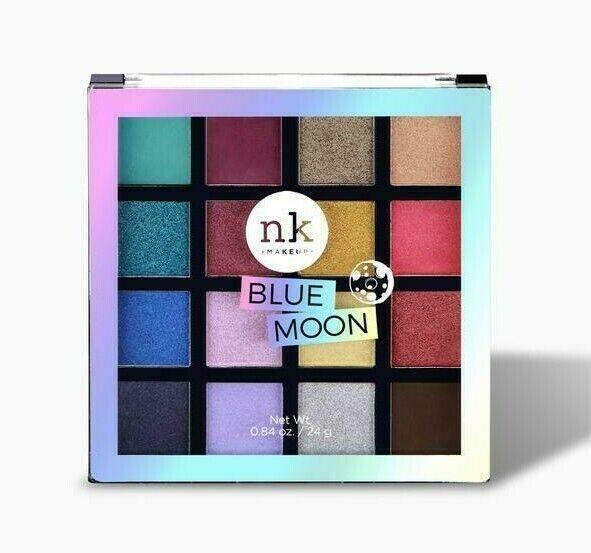 Nicka K Sixteen Color Palette Eye Shadow Makeup Warm Cool Long-Lasting Pigment Blue Moon