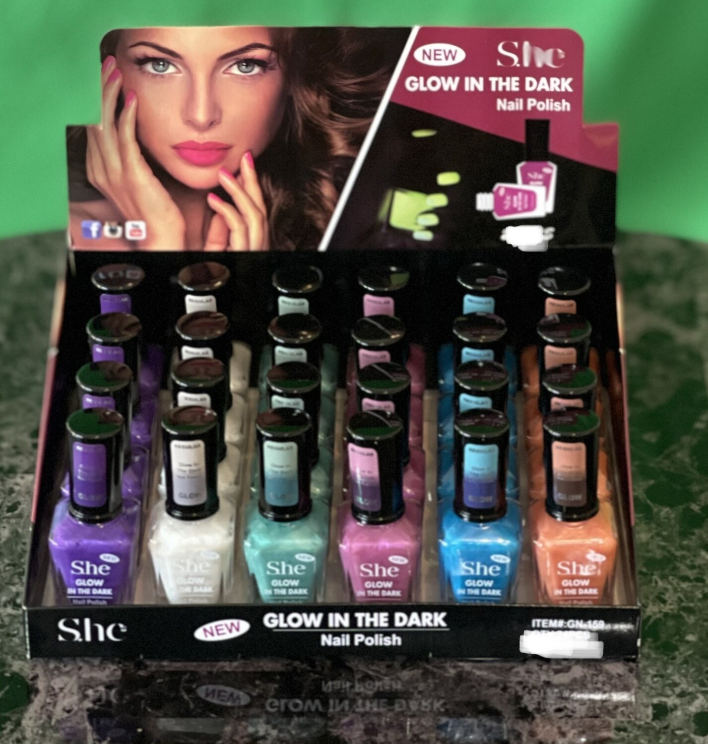 Glow In The Dark Nail Polish (6Pk)