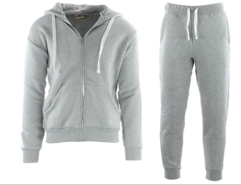MEN&#39;S SOLID COLOR SWEATSUIT SET