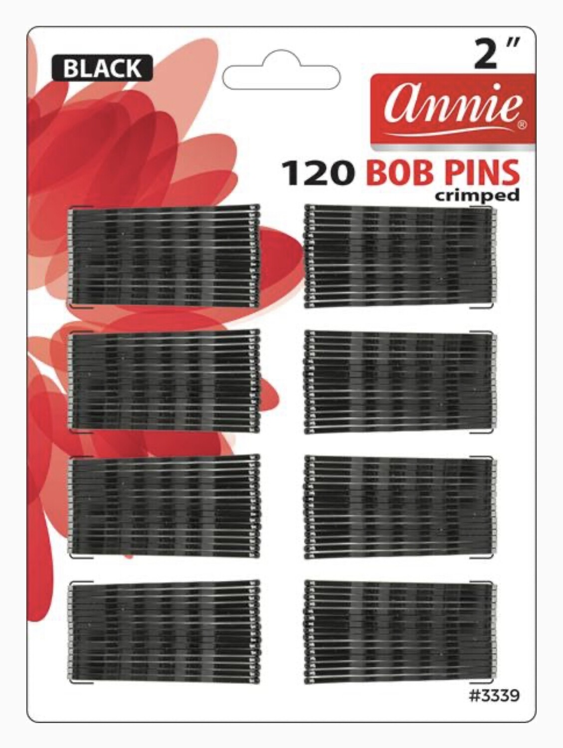 ANNIE 120PC BOB PINS BLACK 2&quot;