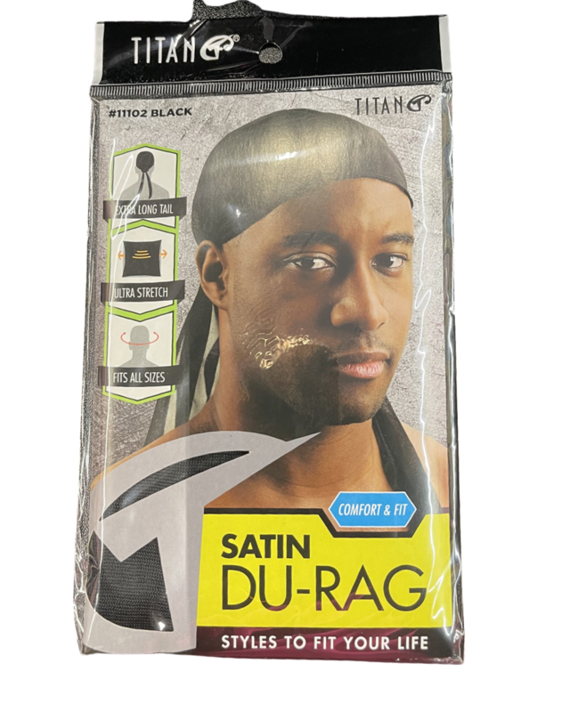 Titan Satin Durag Black