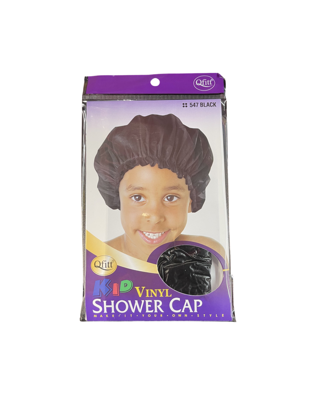 Qfitt Kid Vinyl Shower Cap Black