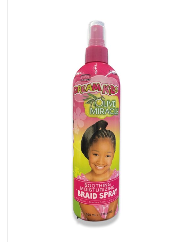 African Pride Dream Kids Olive Miracle Soothing Moisturizing Braid Spray 12oz