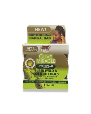 African Pride Olive Miracle Super Hold And Smooth Edges 2.25oz