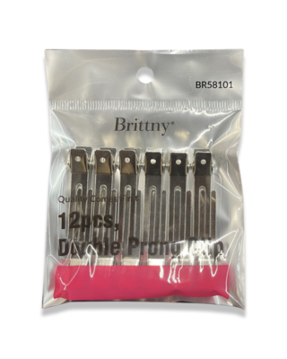 Brittny Double Prong Clip 12pcs