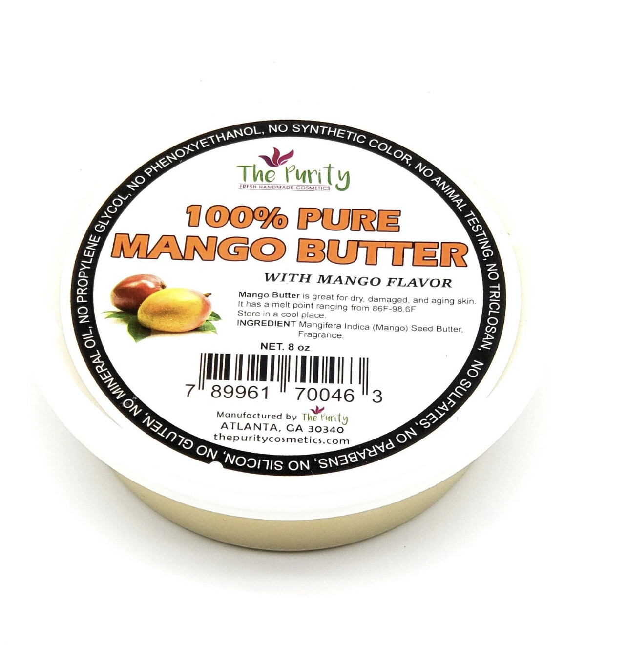 THE PURITY 100% PURE MANGO BUTTER 8 Oz