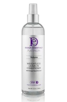 Design Essentials Platinum “Volume”-Weightless Leave In Conditioner With Grape Seed Extract Step 3- 12 oz