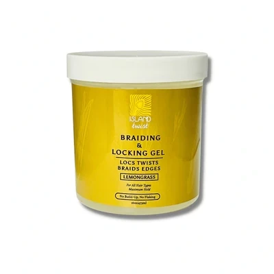 Island Twist Braiding &amp; Locking Gel 16oz, Scent: Lemongrass