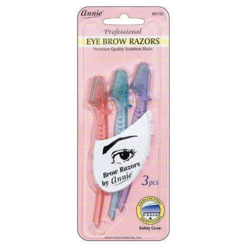 Annie Eyebrow Razor Set 3ct Assorted Colors