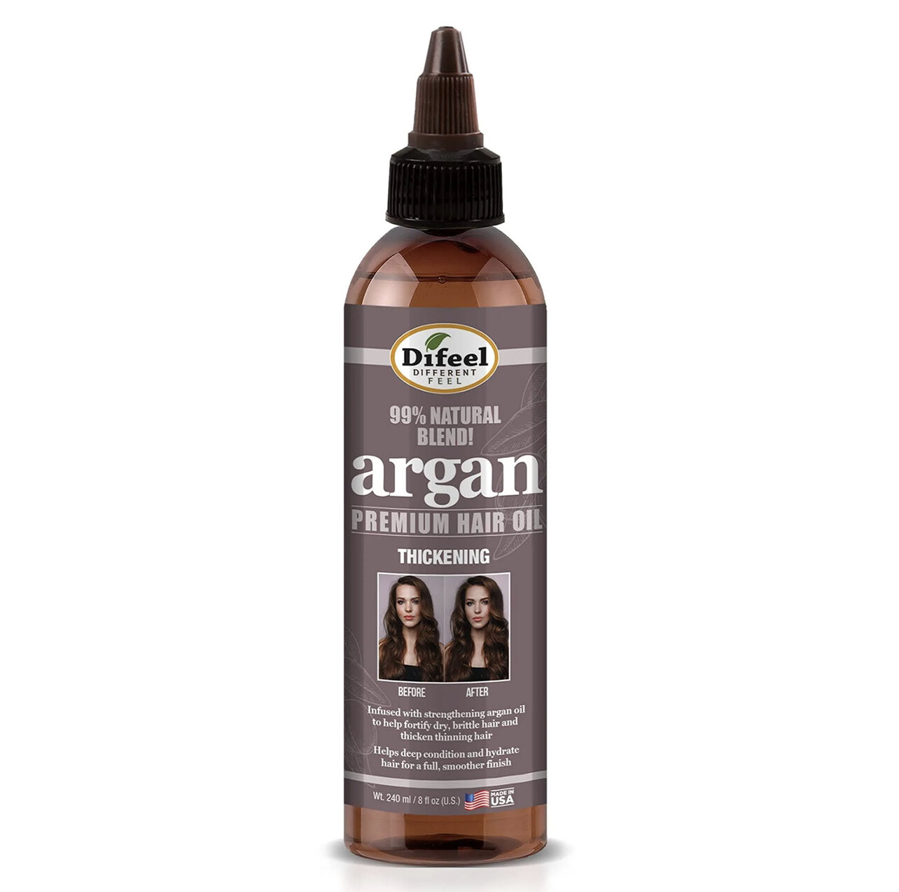 DIFEEL 99% NATURAL BLEND PREMIUM HAIR OIL 8 OZ, Type: Argan